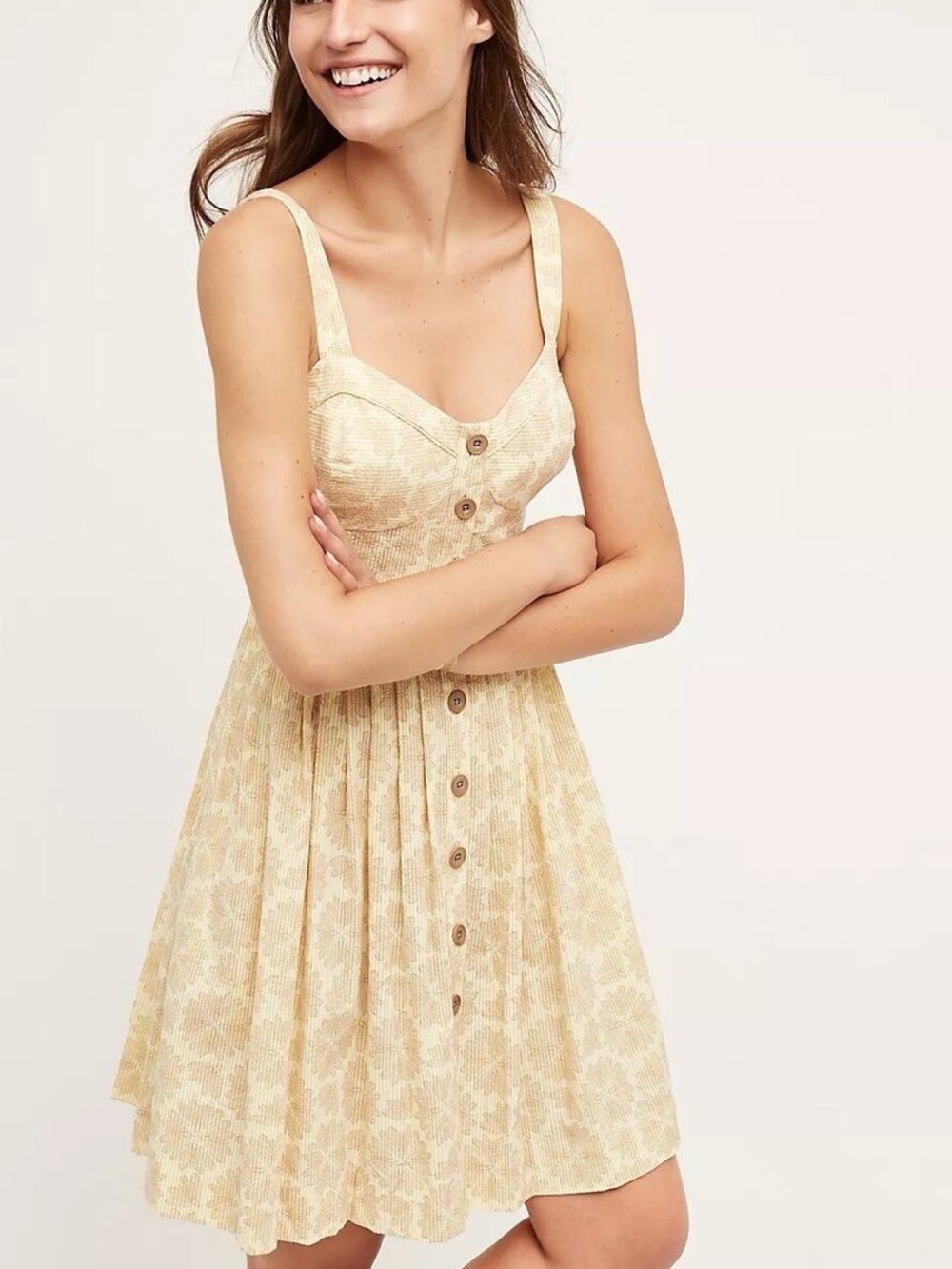 Maeve Cafe Button Down Summer Dress Size 8